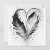 Feather Heart - Schwarz & Weiß (Vorderseite)