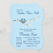 Feather ihre Nest kleine Vögel Dusche einladen Einladung (Vorne/Hinten)