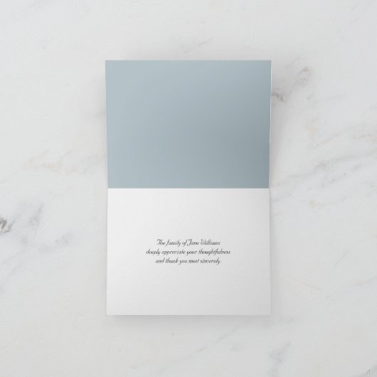 Feather in Beach Grass Beileid Vielen Dank Dankeskarte (Innenseite)