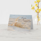 Feather in Beach Grass denken an Sie Karte (Gelbe Blume)