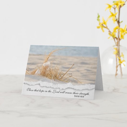 Feather in Beach Grass Karte (Gelbe Blume)