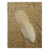 Feather in Sand Notizblock (Vorderseite)