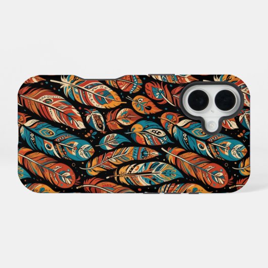 Feather iPhone Case 16 Hülle (Rückseite (Horizontal))