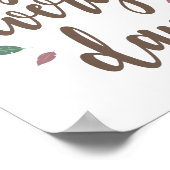 Feather Kalligraphie genießt jeden Tag Poster (Ecke)