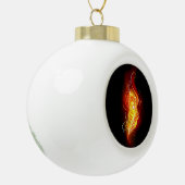 Feather Keramik Kugel-Ornament (Links)