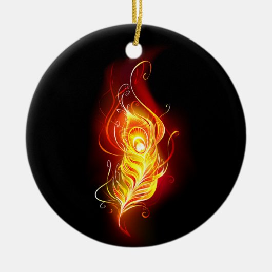 Feather Keramik Ornament (Vorne)