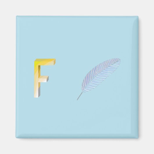 Feather Kühlschrankmagnet (Vorne)