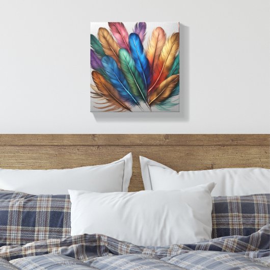 Feather Leinwanddruck (Insitu (Schlafzimmer))