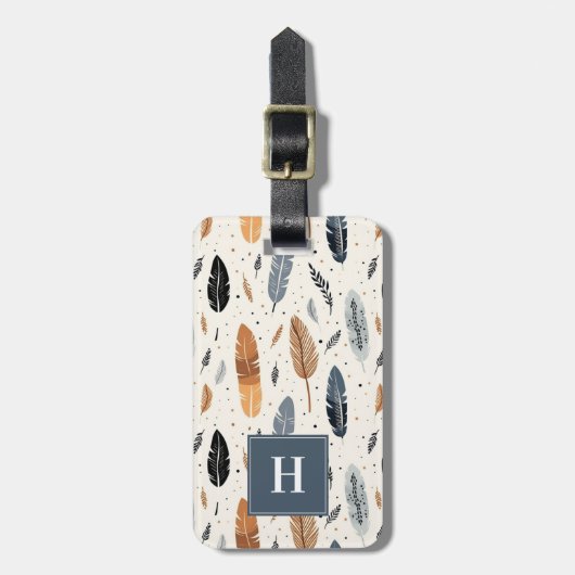 Feather Luggage Tags Gepäckanhänger (Vorderseite vertikal)