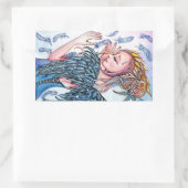 Feather Magic Rechteckiger Aufkleber (Tasche)