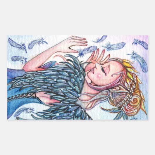 Feather Magic Rechteckiger Aufkleber (Vorderseite)