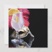 Feather Mask 21. Geburtstag Party Einladung (Rückseite)
