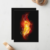 Feather Mitteilungskarte (Vorderseite/Rückseite Beispiel)