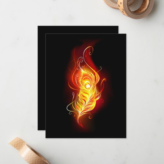 Feather Mitteilungskarte (Vorderseite/Rückseite Beispiel)