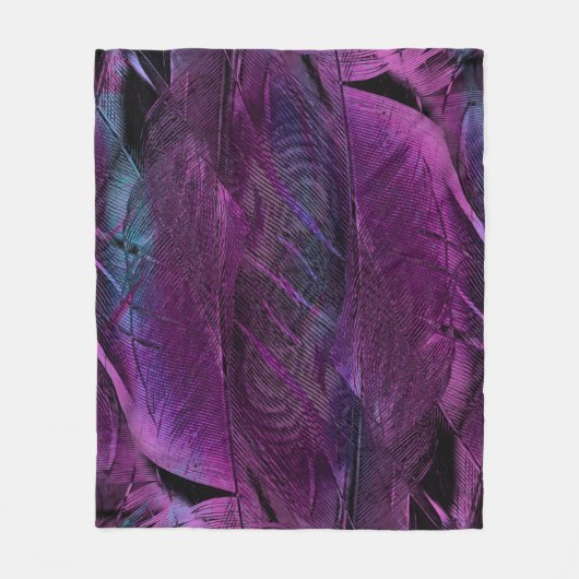 Feather Muster Textur Fleecedecke (Vorderseite)