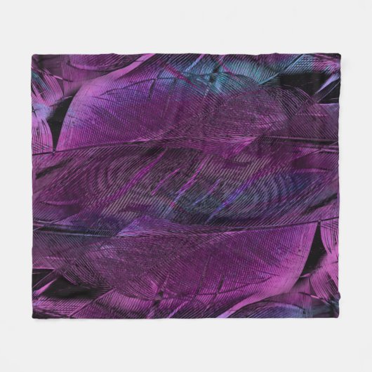 Feather Muster Textur Fleecedecke (Vorderseite (Horizontal))