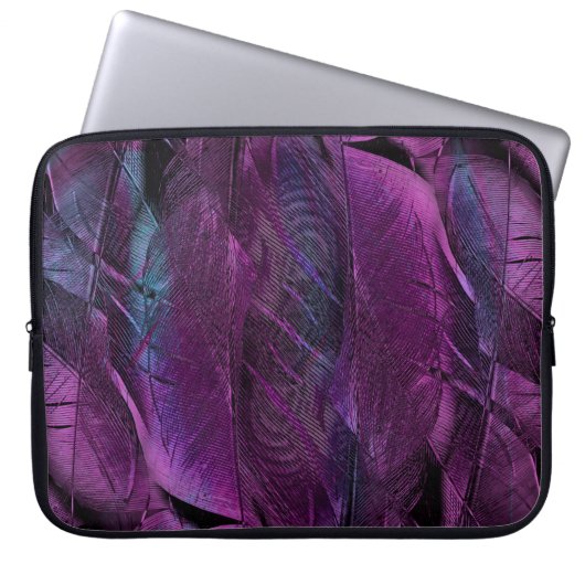 Feather Muster Textur Laptopschutzhülle (Vorderseite)