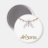 Feather Necklace Magnet (Vorderseite/Rückseite)