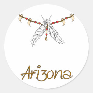 Feather Necklace Runder Aufkleber