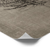 Feather no.1 mit Imitate Linen Taupe Art Poster (Ecke)