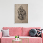 Feather no 3 Taupe Leinwand Kunst, Dichtung und Mu (Insitu (Wohnzimmer))