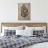 Feather no 3 Taupe Leinwand Kunst, Dichtung und Mu (Insitu (Schlafzimmer))
