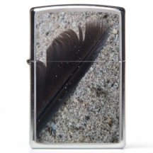 Feather On The Beach Zippo