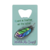 Feather on Wind Geldbeutel Flaschenöffner (Rückseite)