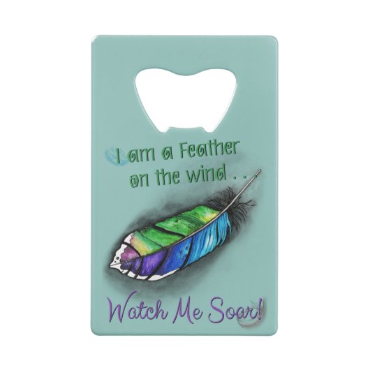 Feather on Wind Geldbeutel Flaschenöffner (Rückseite)