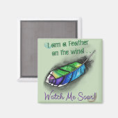 Feather on Wind Magnet (Vorderseite/Rückseite)