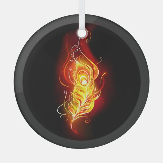 Feather Ornament Aus Glas (Vorderseite)