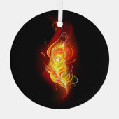 Feather Ornament Aus Glas (Rückseite)