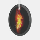 Feather Ornament Aus Glas (Vorderseite links)
