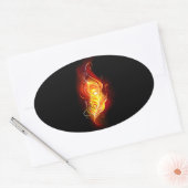 Feather Ovaler Aufkleber (Umschlag)