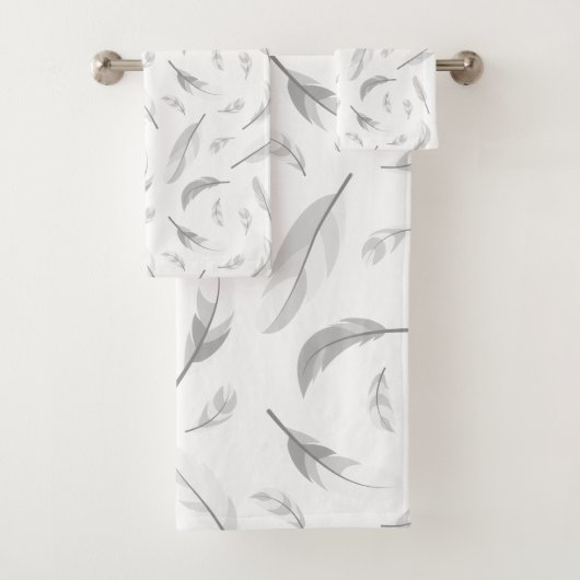Feather pattern badhandtuch set (Insitu)
