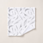 Feather pattern badhandtuch set (Waschlappen)