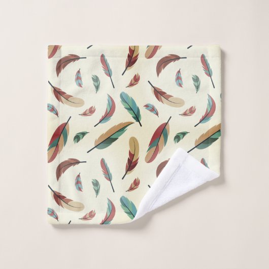 Feather pattern badhandtuch set (Waschlappen)