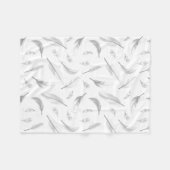 Feather pattern fleecedecke (Vorderseite (Horizontal))