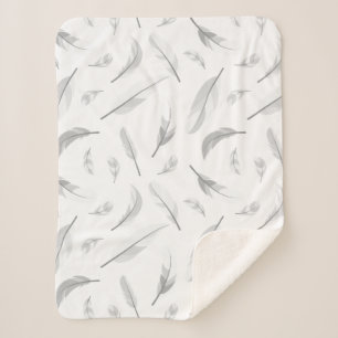 Feather pattern sherpadecke