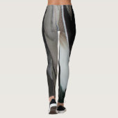 Feather Pattern Wild Bird Black Grace Streifen Leggings (Rückseite)