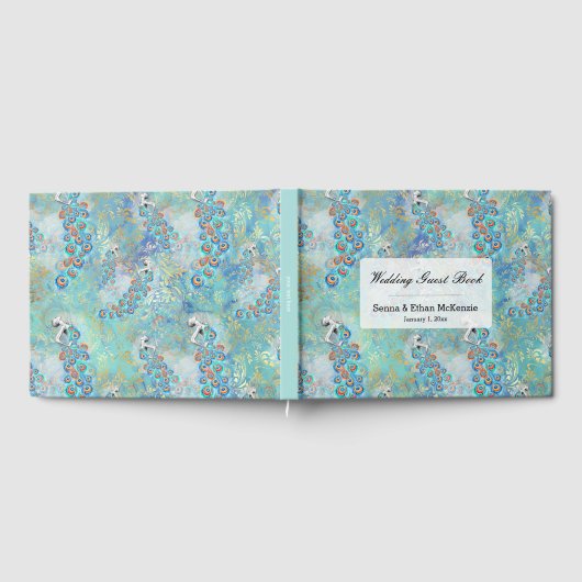 Feather peacock gästebuch (Voll)