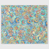 Feather peacock geschenkpapier (Flach)