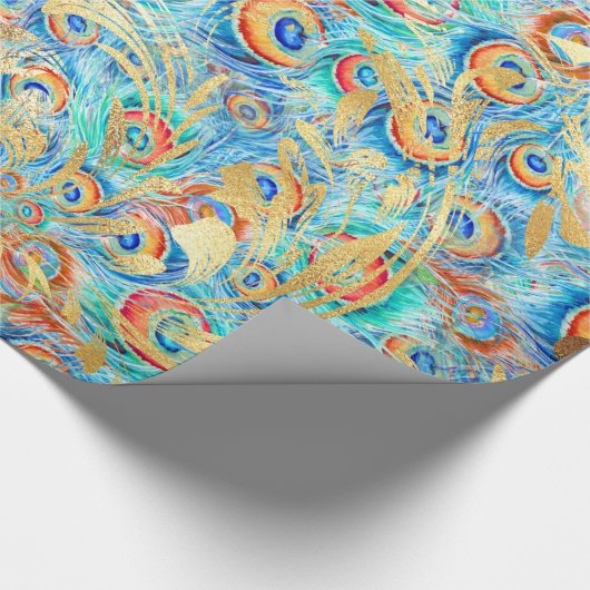 Feather peacock geschenkpapier (Ecke)