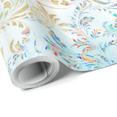 Feather peacock geschenkpapier (Rolleneckpunkt)