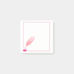 Feather Pen Design Square Nachhinweise Post-it Klebezettel