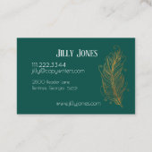 Feather Pen Folien Visitenkarte (Rückseite)