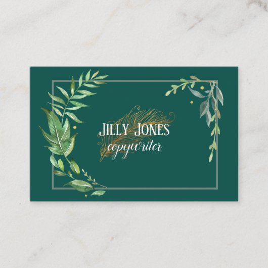 Feather Pen Folien Visitenkarte (Vorderseite)