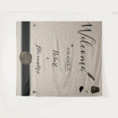 Feather Pen & Inkwell Begrüßungsband Wandteppich (Vorderseite (Horizontal))