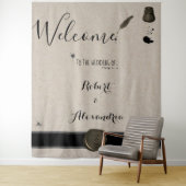 Feather Pen & Inkwell Begrüßungsband Wandteppich (Beispiel)