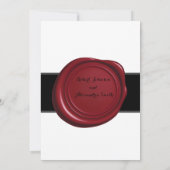 Feather Pen & Inkwell Wedding Einladung (Rückseite)